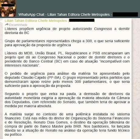 Conversas de Vorcaro revelam relações com executivos, veículos de imprensa e influenciadores