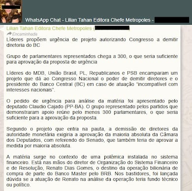 Conversas de Vorcaro revelam relações com executivos, veículos de imprensa e influenciadores