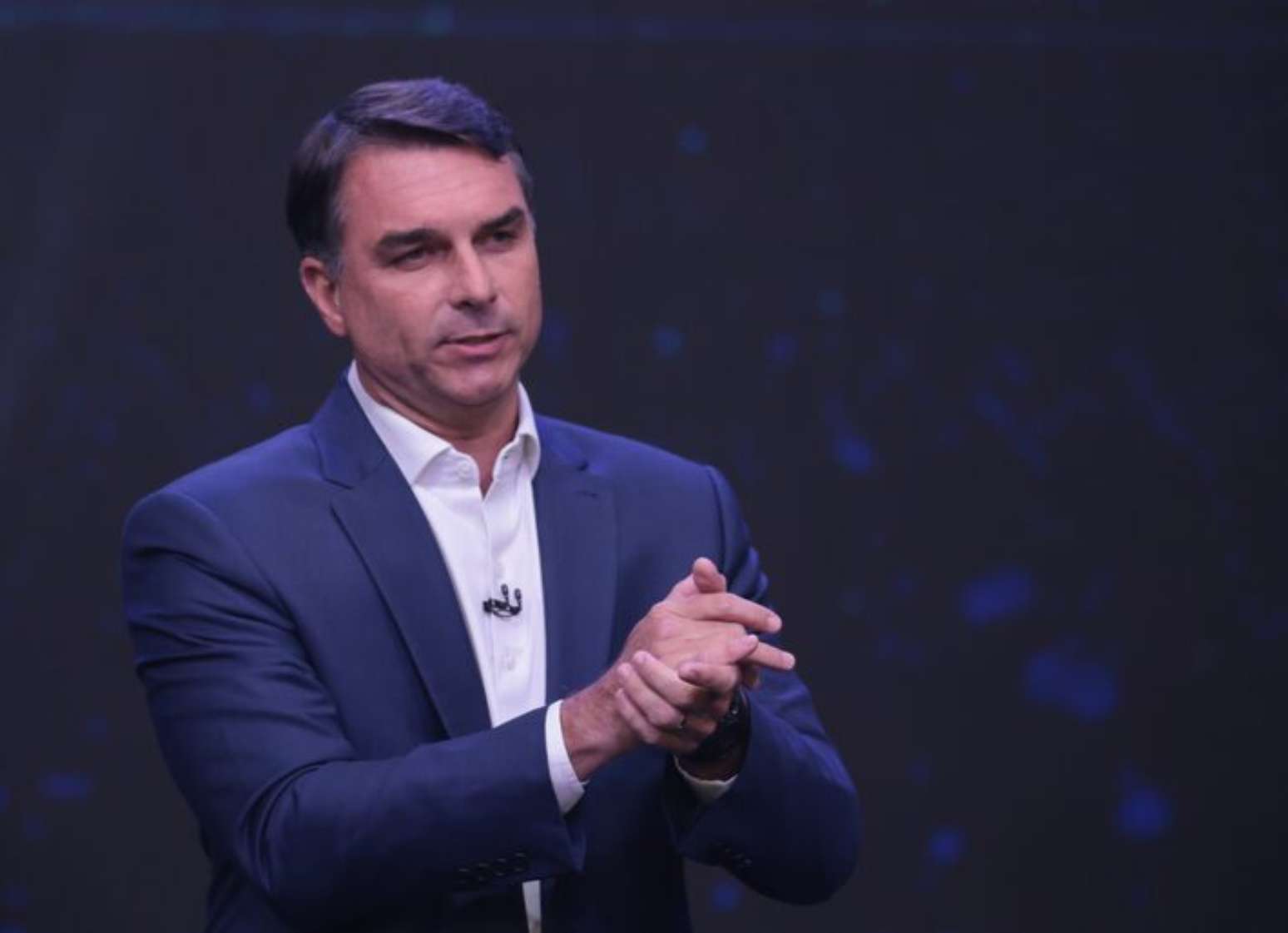 O candidato do PL à Presidência, Flávio Bolsonaro