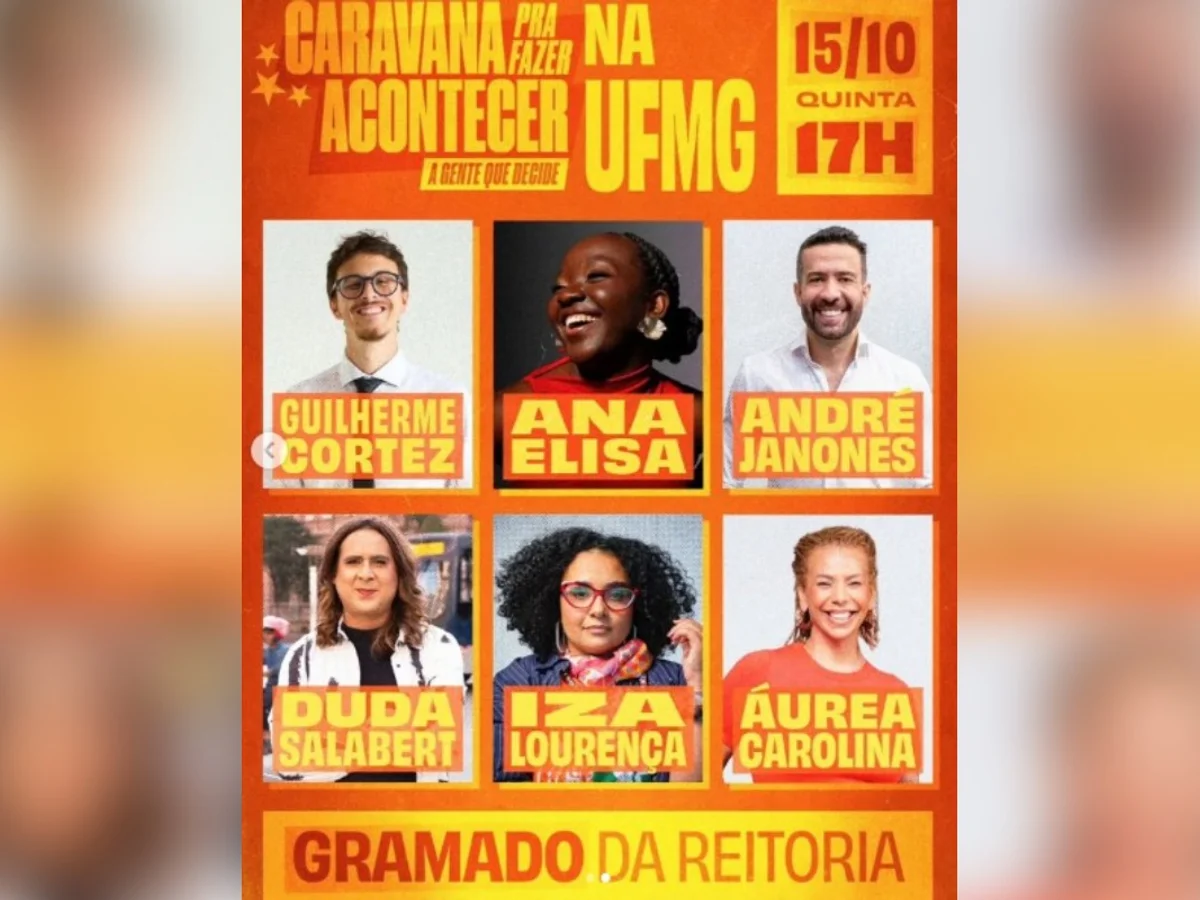 Com Ana Elisa e Janones, estudantes promovem ato pró-Lula na UFMG na quinta