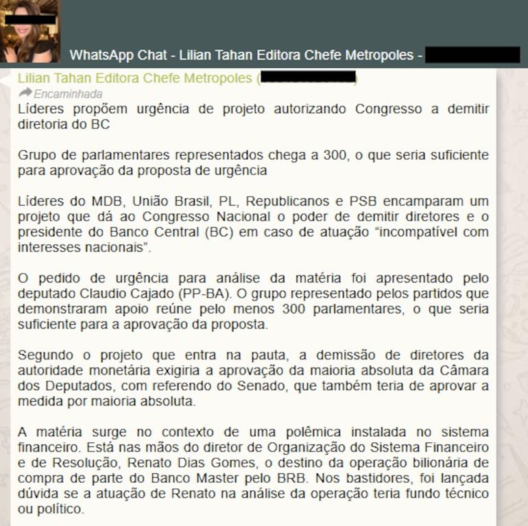 Conversas de Vorcaro revelam relações com executivos, veículos de imprensa e influenciadores